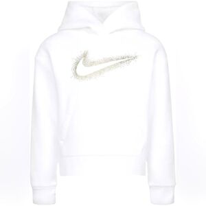 Nike girls hoodie comfy pull up  sweatshirt white with gold sparkle logo 2T